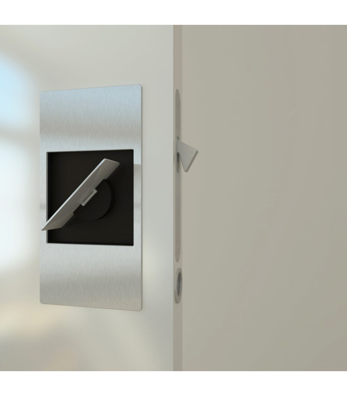 Slidelock un nouveau concept de poignée pour des portes à galandage.