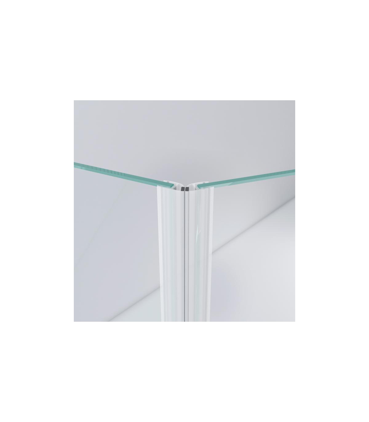 joint d'étanchéité de porte en verre, magnétique, pour cabines de douche  verre-verre, pour façades en verre 90° - dans la boutique Häfele France