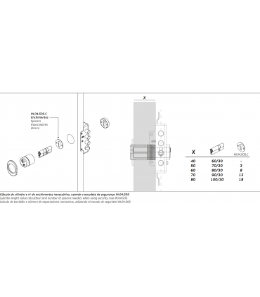 Serrure de sécurité en applique pour porte en bois - Targette et se